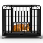 38 42  Heavy Duty Pet Dog Cage Strong Metal Crate Kennel Playpen Wheels   Tray