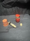 Vintage Asian Man Sewing Travel Kit Bakelite Thread Thimble Holder