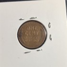 Lincoln Wheat Penny Error Coin 1957 D 1c Grease Strike Filled B Liberty Vf