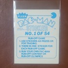 1980 Fleer Pac-man Non-sport Sticker  1 54 Waka  Waka  Waka  No Eyes Rookie