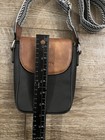 Bostanten Black   Brown Leather Crossbody Bag W  Patterned Strap - Excellent 