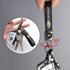 Genuine Leather Keychain Key Ring Lanyard Accessories Business Gift For Chevy