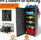 Lockable Van Storage Cabinet 46  Tool Cabinet W  Ajustable Shelves   Lock Steel