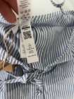 Skims Women   s Blue white Striped Cotton Button Lace Trim Camisole Top Xl