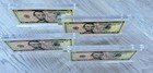 Set Of 4 Frames Single Bank Note Clear Acrylic Magnetic Currency Display Cases