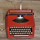 Nice Rare Vintage Red 1960s Remington Starfire Portable Plastic Typewriter  case