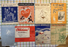 Vtg  Lot Of 7 Sheet Music   1 Booklet Of Popular Movie   Christmas Songs 30s 40s