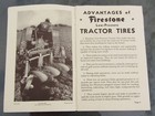 1933 Firestone Low-pressure Tractor Tire And Wheel Data Illustrated Booklet Farm