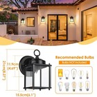 2 Pack Outdoor Porch Wall Lantern  Exterior Waterproof Wall Sconce Light Fixture