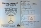 Silvertone Candle Menorah For Chanukah - Traditional Rounded Branches  9  High