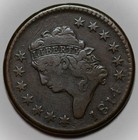 1814 Classic Head Large Cent - Plain 4  s-295  - Us 1c Copper Coin