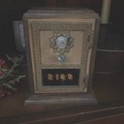 Vintage Corbin Usps Post Office Safe Box Bank Hinged Door Wood Metal 1959