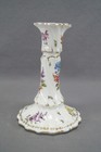 Redon Limoges Hand Painted Dresden Floral   Gold Relief Molded Candlestick
