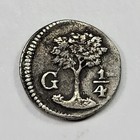 1824 Guatemala Central American Republic Silver 1 4 Real Genuine Circulated  v37