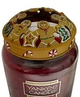 2 Yankee Candle Gingerbread Man Illuma Lid  Jar Topper Christmas Sugared Holiday