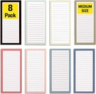 Magnetic Note Pads For Refrigerator  8 Pack Solid Color To Do List