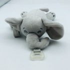Philips Avent Soothie Snuggle Pacifier Holder Elephant Gray Plush Lovey Toy