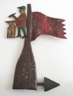 Antique Vintage Tin Iron Smith Weather Vane   Unusual Weathervane