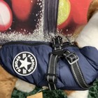 New V pet b r Dog Vest Jacket W harness Blue Fleece Lined  Sz Small