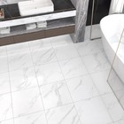 Westick White Marble Peel And Stick Floor Tile Bathroom 20 Tiles  1 