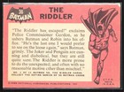 1966 Topps Batman Black Bat Logo  36 The Riddler - Set Break  Ex 