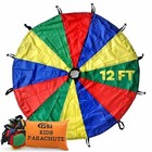  Kids Play Parachute Rainbow Parachute Toy Tent Game For Children 12 Feet