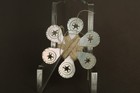 Antique French Palais Royal Mother Of Pearl Thread Winder Star