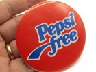 Pepsi Free Button Pin Vintage Nice Design