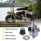 Vm22 Carburetor Upgrade Intake Pipe Mainfold 26mm Kit For Freight Predator 212cc
