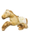 Fao Schwarz Horse Plush 15  White Tan Mane Stuffed Animal