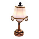 1 12 Scale For Dollhouse Miniature Table Lamp Led Light Lamp Battery Use Decor