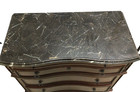 Mahogany Commode Chest Of Drawers Serpentine Front Marble Top Dresser