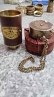 Antique Vintage Brass Compass 100 Year Calendar   Telescope Antique Handmade