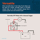 5 Pack Spdt 5-pin 12v 30 40a Automotive Bosch Style Waterproof Relay For Marine