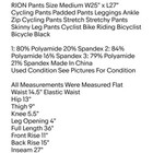 Rion Pants Size Medium W25  X L27  Cycling Pants Padded Pants Leggings Ankle Zip