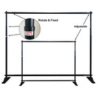 Banner Stand Step And Repeat Adjustable Telescopic Trade Show Backdrop