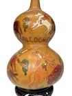 Alcochete Portugal Painted Gourd Folk Art Bullfight Fighting Bull Vtg