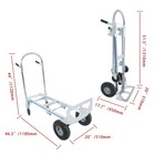 Aluminum Hand Truck 2 In 1 Folding Dolly Cart 1000 Lbs Capacity Heavy Duty New
