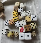 47 Vintage   Modern Dice Wood Plastic Red Translucent More 