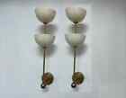Set Of 2 Vintage Dual Shade Wall Sconces Mid Century Home Decor Christmas Gift