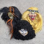 Lot Of 5 The Paper Magic Group Curly Hair Halloween Masks Shrunk Head Hippie