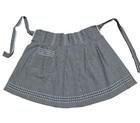 Vintage Half Apron - Checkered Gingham With Cross Stitching - Homemade- 1960 s