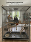 Bird Parrot Cage Large  Perch Manzanita Wood Branch 24  Length  1  Diam 