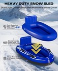 Raxurt Heavy Duty Snow Sled With Premium Canvas Cover  2 Person Inflatable Snow 