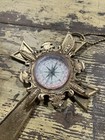 Vintage Knights Of Columbus Fraternal Ceremony Compass Brass Necklace Kofc