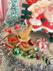 Vintage Christmas Music Box   Lefton Santas   Super Cute    Sale