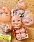 Vintage Doll Face Lot Nos 50s 60s Plastic Vinyl   Celluloid Nib Craft Head Estat
