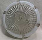 Vintage 1950s Mcm Glass Ceiling Light Shade 10  Flush Mount Globe Frosted