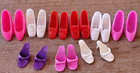 Big Lot Vintage Barbie Doll Shoes 9 Pairs   14 Singles Various Styles