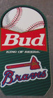 Vintage 90 s Budweiser Bud King Of Beers Mlb Tap Handle Insert Atlanta Braves